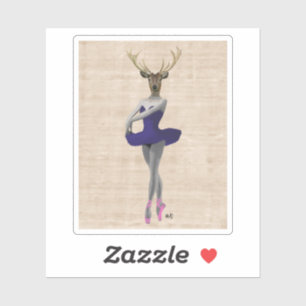 Sticker Ballet Deer en bleu