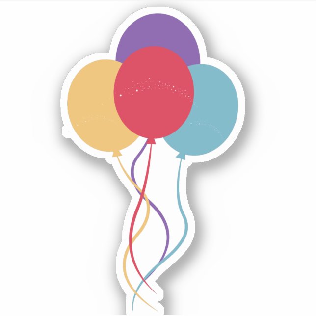 Sticker Ballons, célébration (Devant)