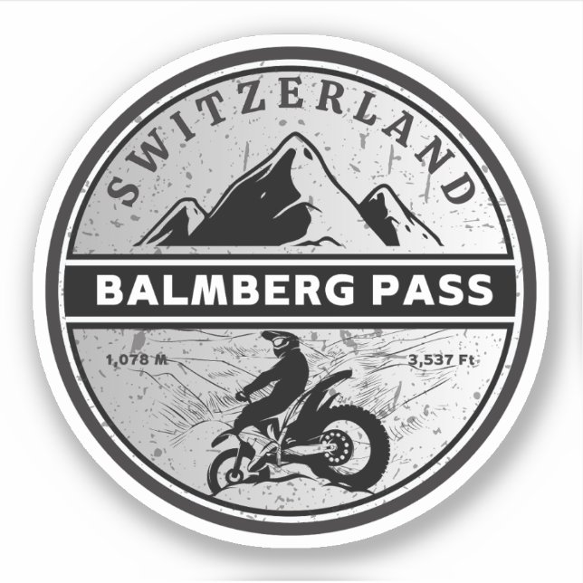 Sticker Balmberg Pass VTT suisse (Devant)