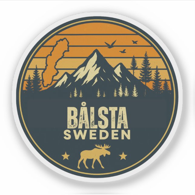 Sticker Bålsta, Suède Sverige (Devant)