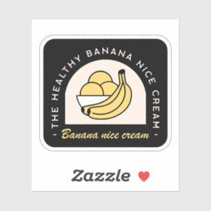 Sticker Banana glacée belle crème santé esthétique drôle