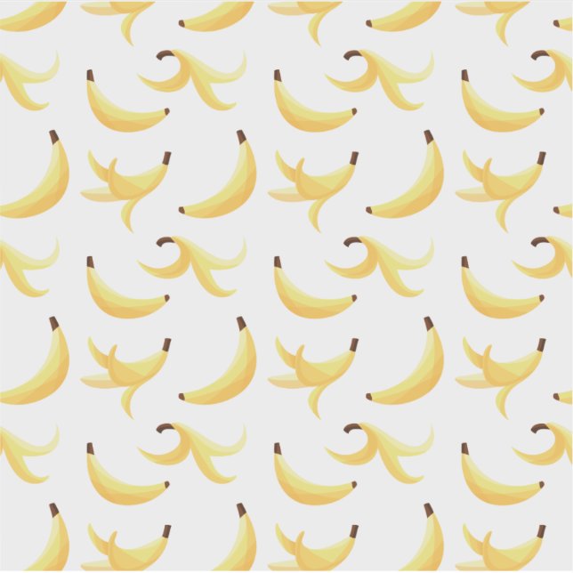 Sticker Banana peels polygones motif moderne (Devant)