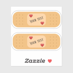 Sticker Bandaid patch plaster texte personnalisable Sticke