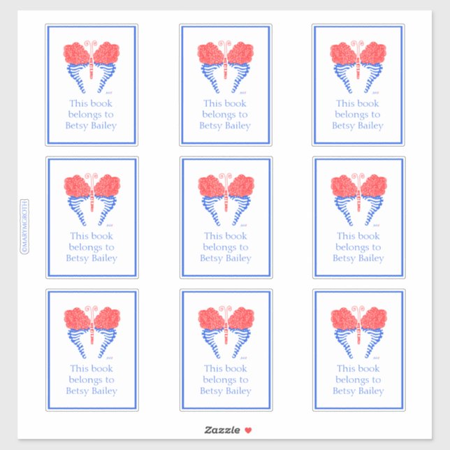 Sticker Bandana Papillon Plaque (Feuille)