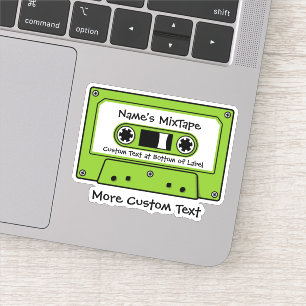 Sticker Bande de cassette audio verte