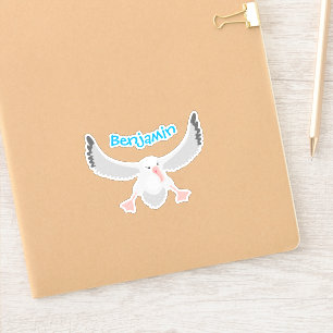Sticker Bande dessinée de l'oiseau mûre albatros