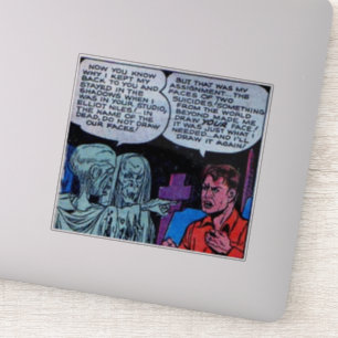 Sticker Bande dessinée d'horreur d'âge d'or  Bande dessiné