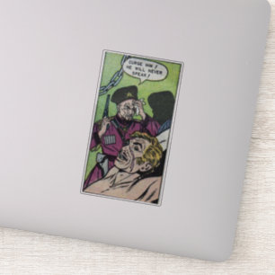 Sticker Bande dessinée vintage d'horreur   60s Bande dessi