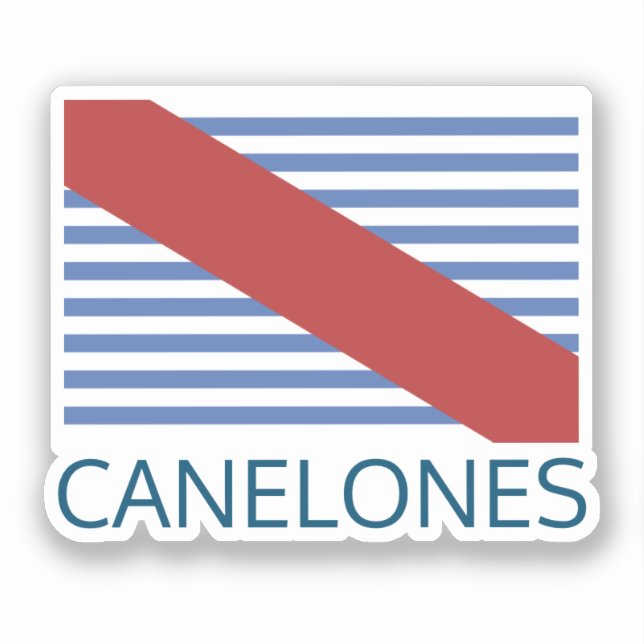 Sticker Bandera del Département amento de Canelones - Urug (Recto)