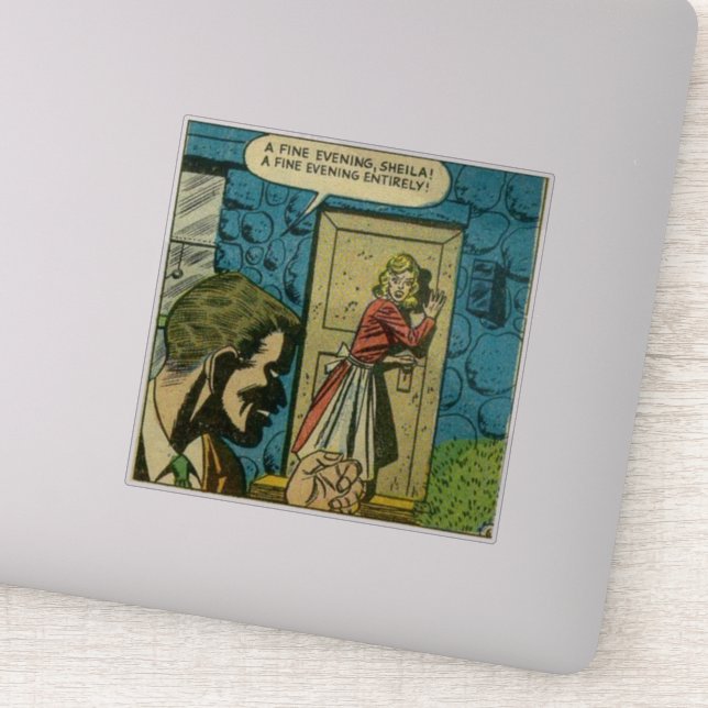 Sticker Bandes dessinées vintage d'horreur | Âge d'or (Détail)