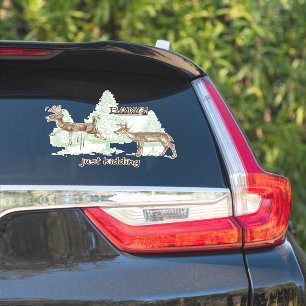 Sticker Bang, juste enlever la voiture de chasse Humour