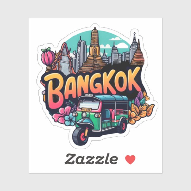 Sticker Bangkok, Thaïlande (Feuille)