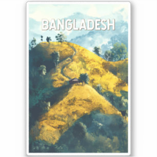 Sticker Bangladesh Illustration Voyage Art Vintage
