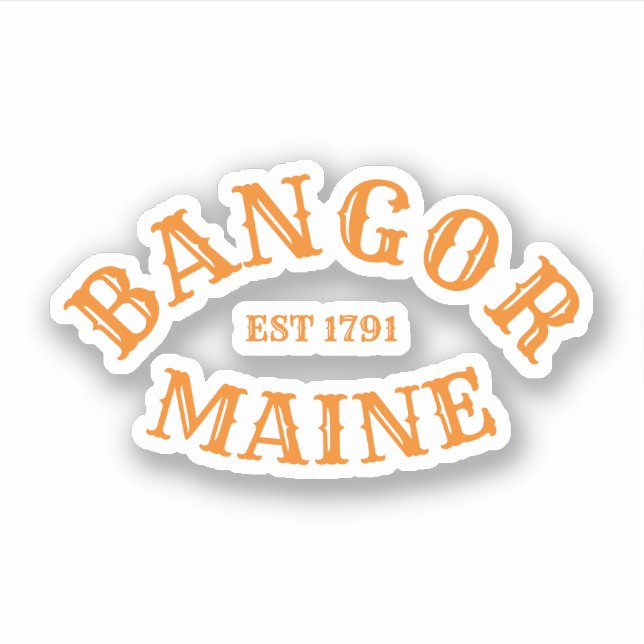 Sticker Bangor, Maine Oval (Devant)