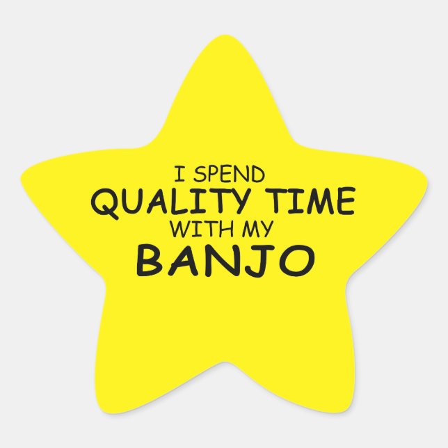 Sticker Banjo Star Time de qualité (Devant)