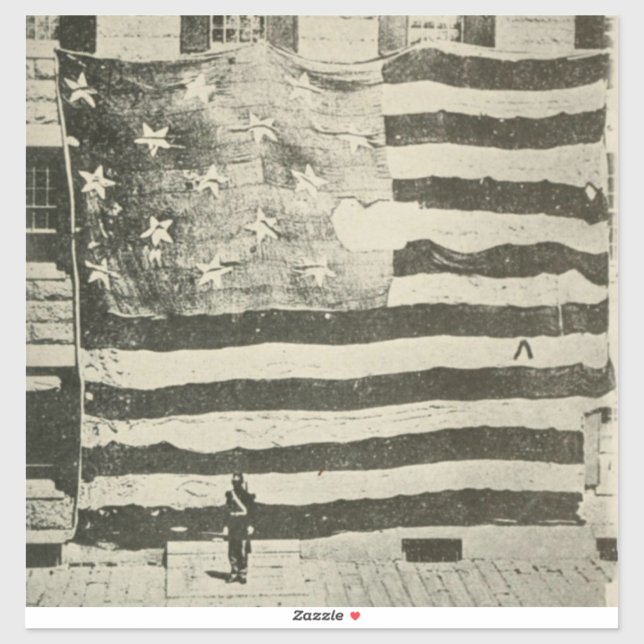 Sticker Bannière étoilée : drapeau américain à l'écran (Feuille)