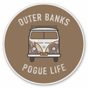 Sticker Banques extérieures Van Pogue Life OBX Vintage (Br