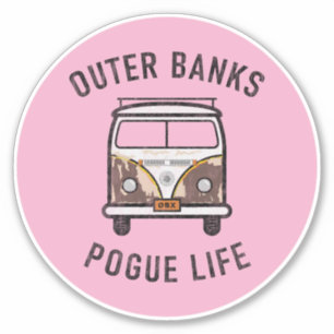 Sticker Banques extérieures Van Pogue Life OBX Vintage (Lt