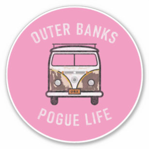 Sticker Banques extérieures Van Pogue Life OBX Vintage (ro