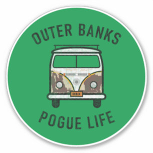 Sticker Banques extérieures Van Pogue Life OBX Vintage (v