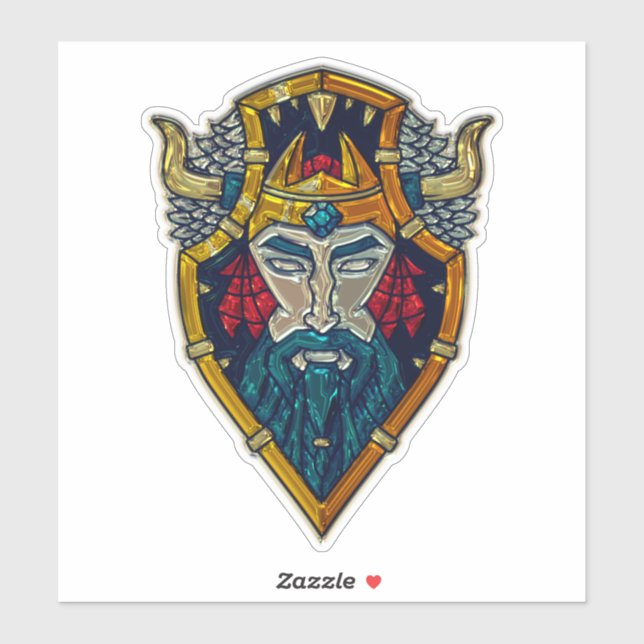 Sticker Barbe bleue vif look métallique (Feuille)