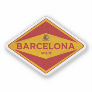 Sticker Barcelone Espagne Vintage