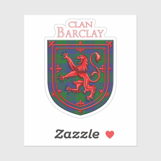 Sticker Barclay Hunting Tartan Scottish Plaid (Feuille)