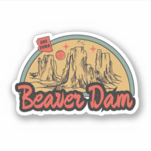 Sticker Barrage de castors, Arizona