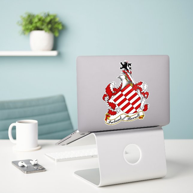Sticker Barrett Manteau irlandais Personnalisé (Ordinateur portable sur le bureau)