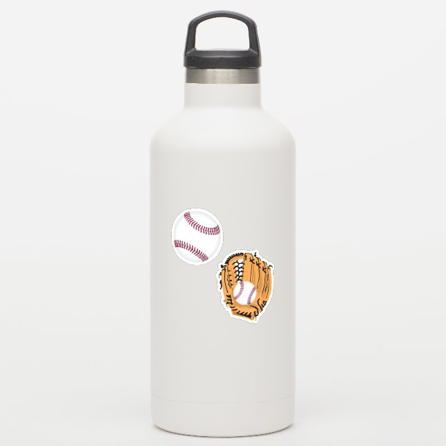 Sticker Baseball et Gant de Baseball (Gourde)