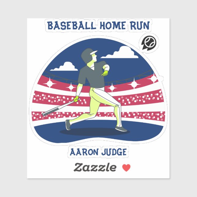 Sticker Baseball Home Run Aaron Juge (Feuille)