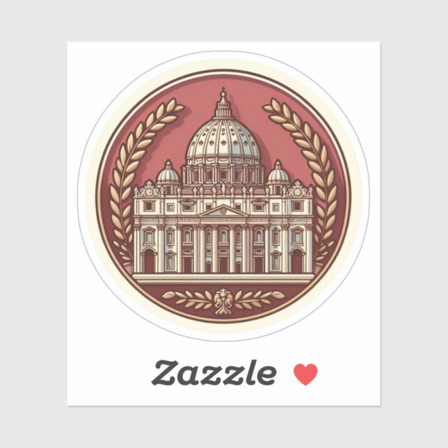 Sticker Basilique Saint-Pierre (Cité du Vatican) (Feuille)
