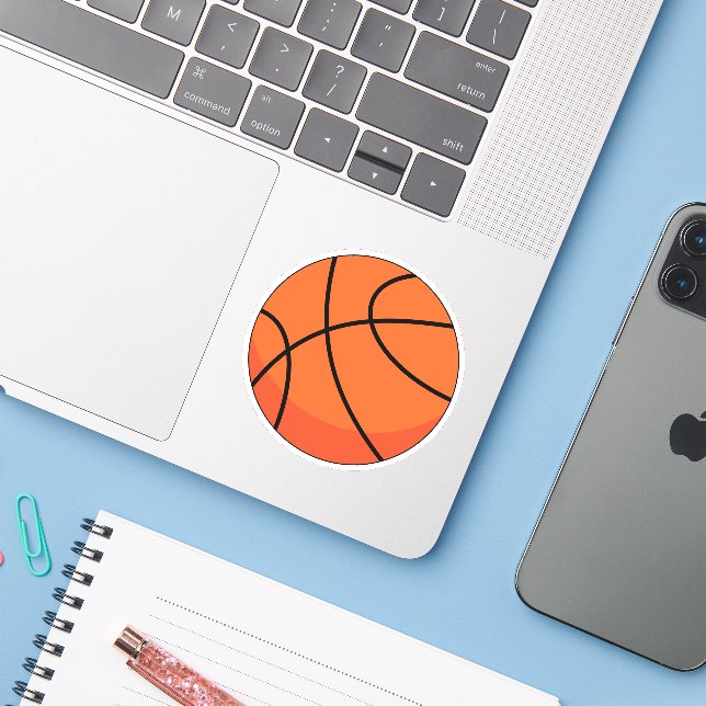 Sticker Basket-ball (Ordinateur portable avec iPhone)