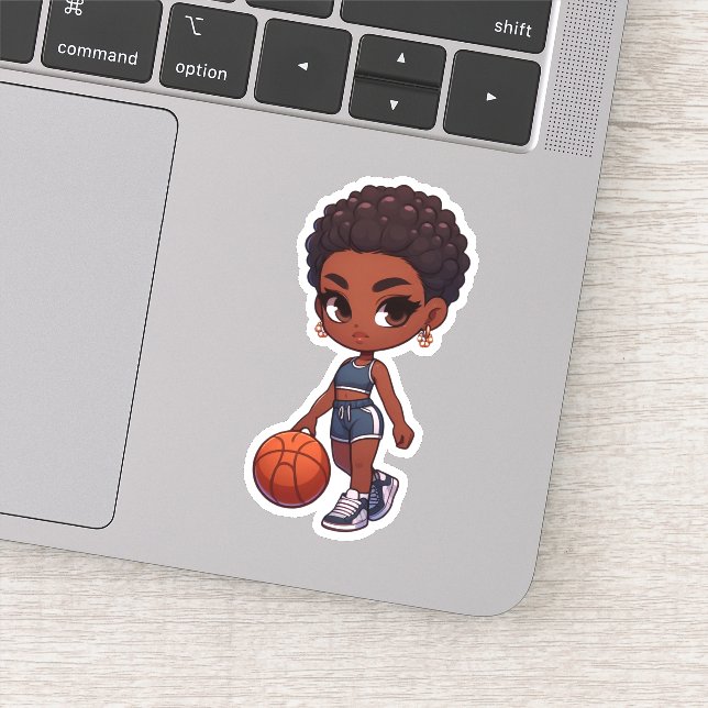 Sticker basket-ball mignon (Détail)