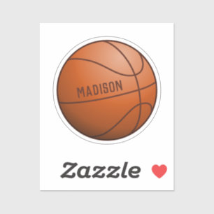 Sticker Basket-ball Nom personnalisé