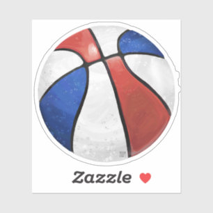 Sticker Basket Bleu Rouge