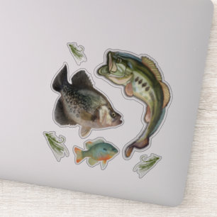 Sticker Basse de pêche Blue Gill Crappie Hooks