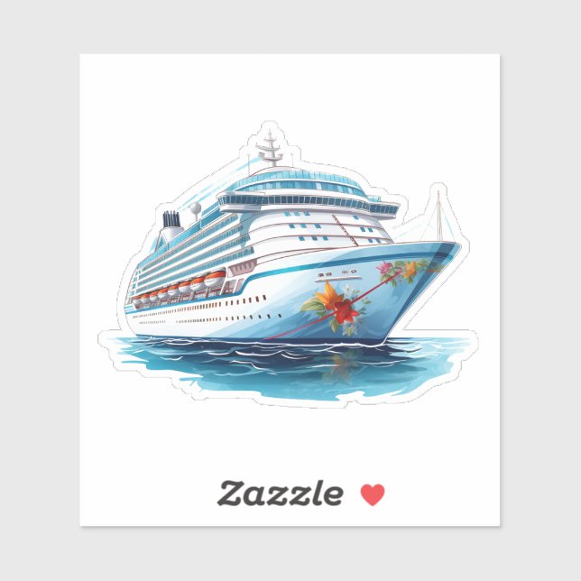 Sticker bateau de croisière (Feuille)