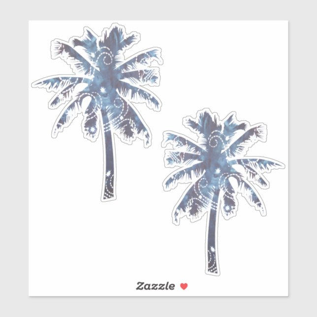Sticker Batik Palm Trees de Bali (Feuille)