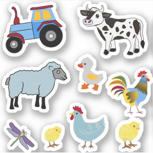STICKER BÂTIMENT À BÂTIMENT POUR ANIMAUX DE FERME CUITE (Devant)