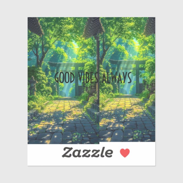 STICKER BÂTIMENT VERT CUTE (Feuille)