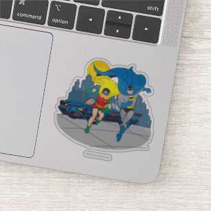 Sticker Batman Et Robin En Course
