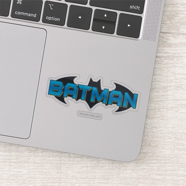 Sticker Batman | Logo de nom bleu (Détail)