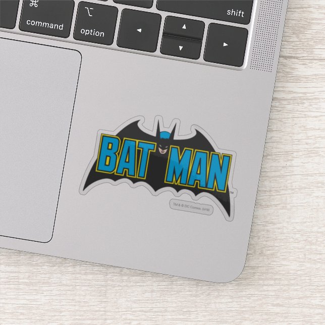 Sticker Batman | Logo noir bleu Vintage (Détail)