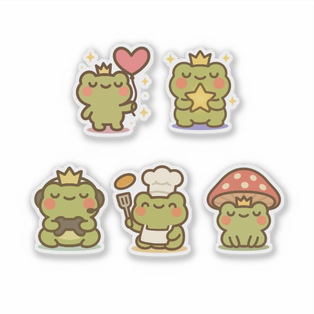 Sticker Bâton de grenouille Kawaii (Devant)