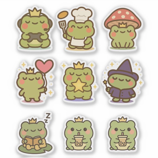 Sticker Bâton de grenouille Kawaii (Devant)