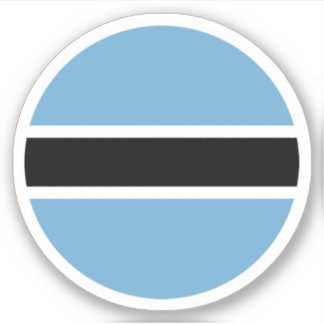 Sticker Bâton rond du drapeau du Botswana