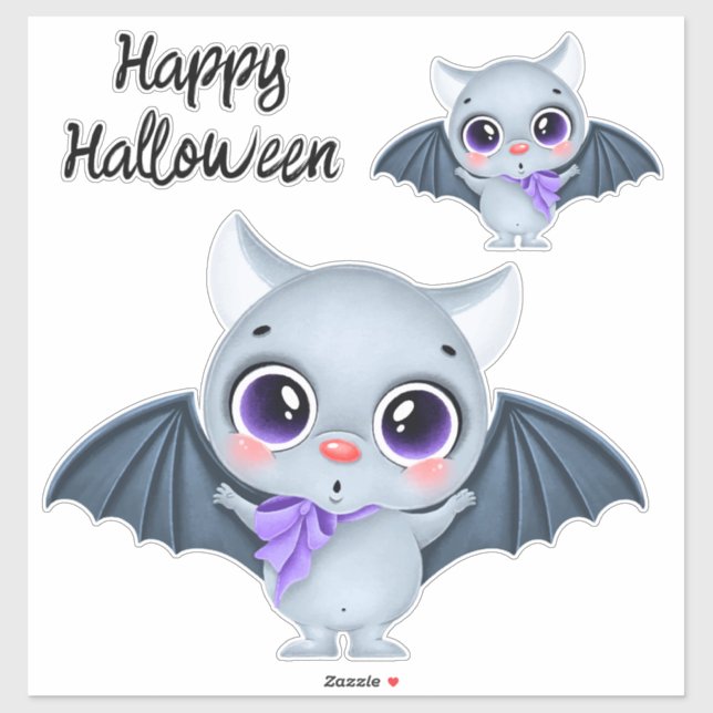 Sticker Bats d'Halloween (Feuille)