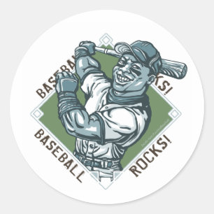 Sticker Batter Rocks Baseball