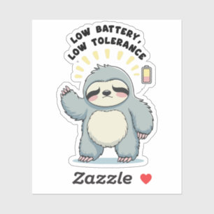 Sticker Batterie faible Tolérance basse – Humeur de batter